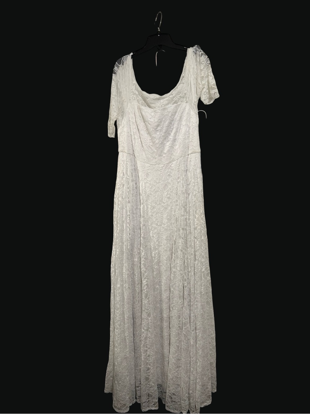 NWT White Lace 3/4 Sleeve Maxi Dress